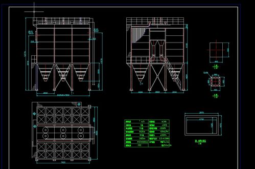 多室布袋除塵器下載 44.15 kb,rar格式 機械cad圖紙